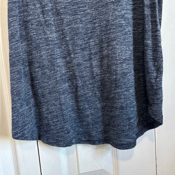 Margaret O’Leary Merino Wool Linen Blend Heathered Blue Tank Medium - Picture 2 of 7